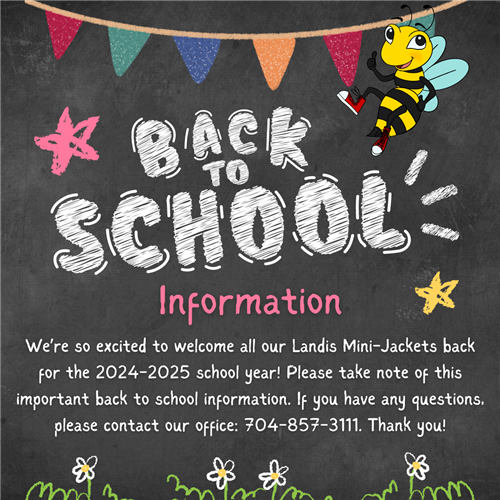 Back to School Information 